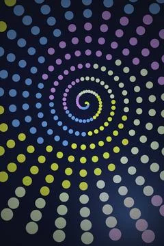 Abstract Spiral Pattern in Dots 스톡 일러스트