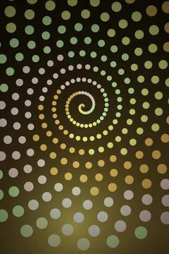 Abstract Spiral Pattern with Dots 스톡 일러스트