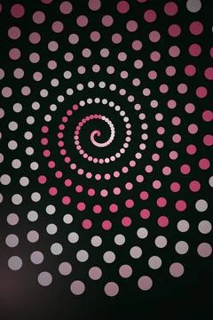 Abstract Spiral Pattern with Dots Stock Illustration