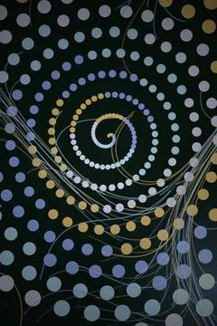 Abstract Spiral Pattern with Dots イラスト素材