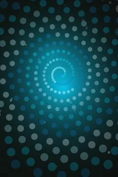 Abstract Spiral Pattern with Dots Stock Illustration