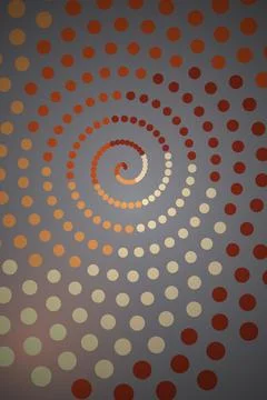 Abstract Spiral Pattern with Dots 스톡 일러스트