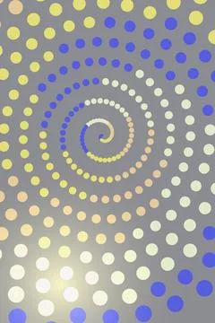 Abstract Spiral Pattern with Dots Stock Illustration