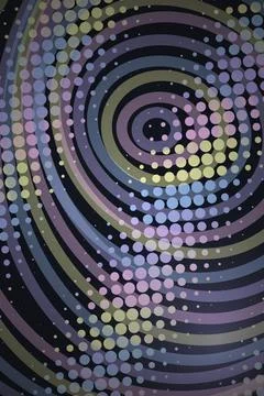 Abstract Spiral Pattern with Dots Stock Illustration