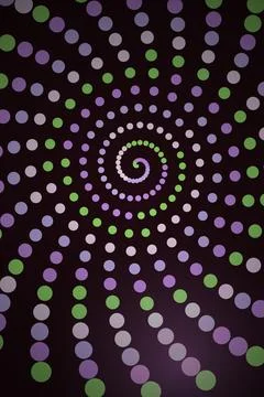 Abstract Spiral Pattern with Dots Illustrazione stock