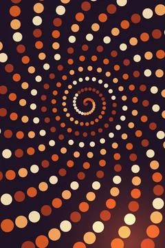Abstract Spiral Pattern with Dots Illustrazione stock