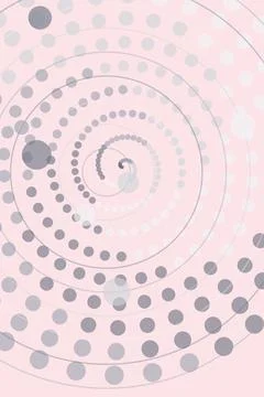 Abstract Spiral Pattern with Dots Stock Illustration