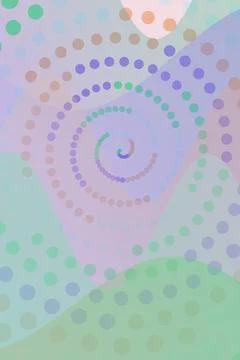 Abstract Spiral Pattern with Dots Stock Illustration