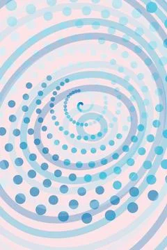 Abstract Spiral Pattern with Dots Stock Illustration
