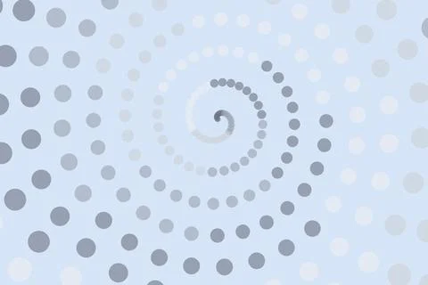 Abstract spiral pattern of dots on light blue background Stock Photos