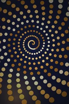 Abstract Spiral Pattern with Dots Stock Photos