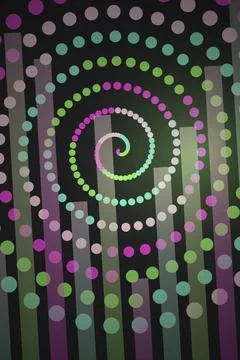 Abstract Spiral Pattern with Dots Photos
