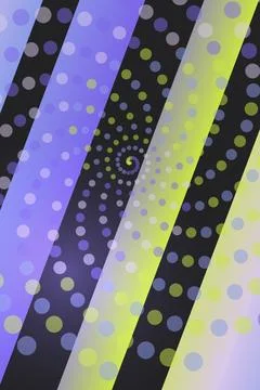 Abstract Spiral Pattern with Dots 스톡 사진