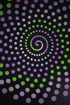Abstract Spiral Pattern with Dots Photos
