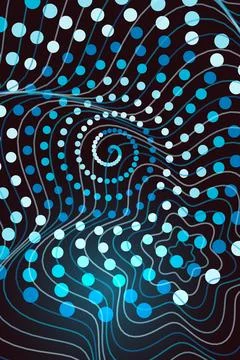 Abstract Spiral Pattern with Dots Stock Photos