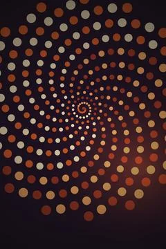 Abstract Spiral Pattern with Dots Stock Photos