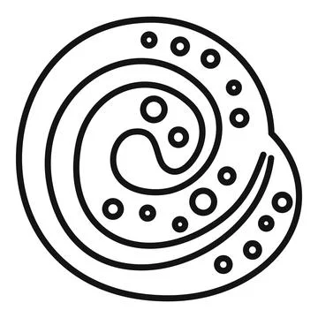 Abstract spiral pattern forming a decorative tribal symbol Illustrazione stock