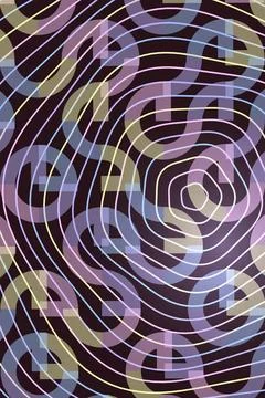 Abstract Spiral Pattern with Geometric Shapes Stock Illustration