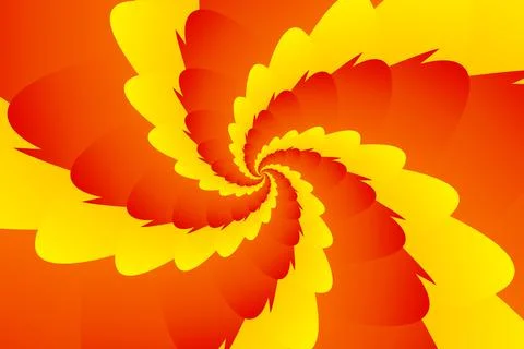 Abstract spiral pattern of geometric unusual shapes of rounded gradient lines in Stock Illustration