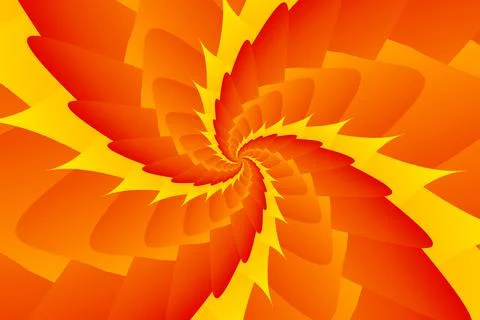 Abstract spiral pattern of geometric unusual shapes of rounded gradient lines in Stock Illustration