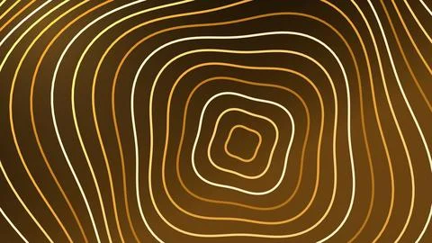 Abstract spiral pattern with glowing gold lines on dark background Stock Illustration