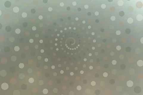 Abstract spiral pattern of gray and white dots Stock Illustration