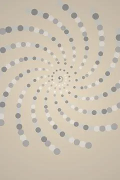 Abstract Spiral Pattern of Gray Circles Stock Photos