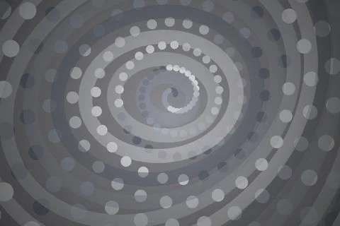 Abstract spiral pattern with gray dots and swirl design Stock Photos