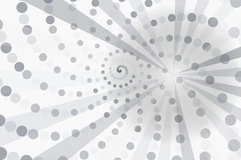 Abstract spiral pattern with gray dots and swirling design Stock Photos
