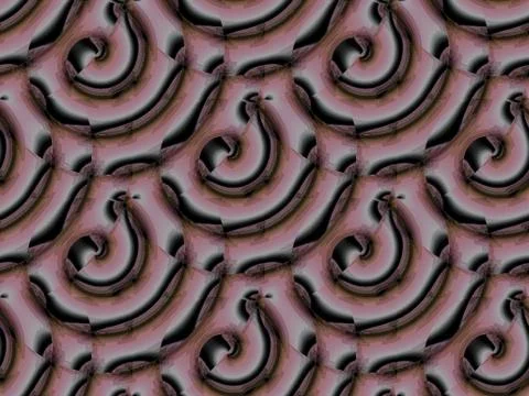 Abstract spiral pattern pink brown black Stock Illustration