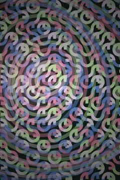 Abstract Spiral Pattern with Smiling Faces Stock Illustration