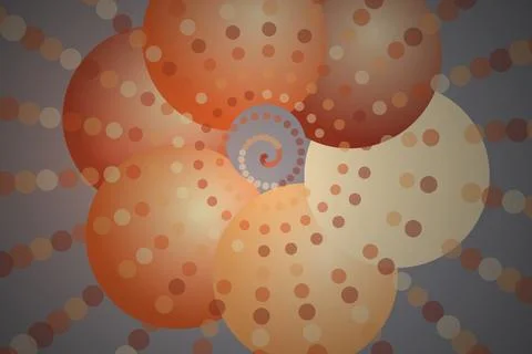 Abstract spiral pattern with warm orange and brown colors Stock Illustration