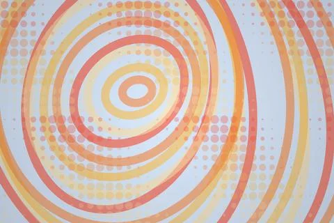 Abstract spiral pattern with warm orange yellow colors Stock Illustration