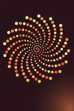 Abstract Spiral Pattern in Warm Tones Stock Photos