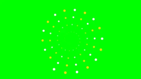 Abstract spiral pattern with yellow and white dots on a green background Stock Footage 341824024