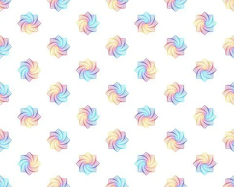 Abstract spiral rainbow design element on white background of . Vector Illust Stock Illustration