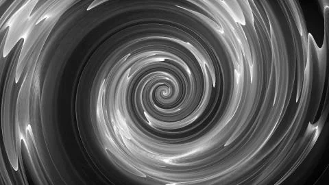 Abstract spiral rotating lines, computer generated, 3D render background イラスト素材