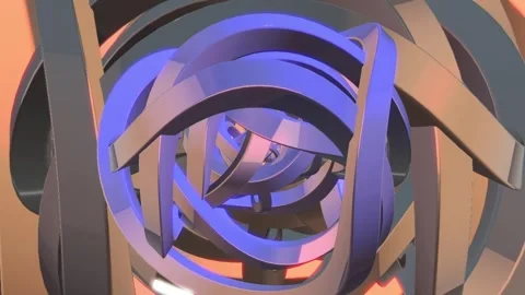 Abstract Spiral Rotating Lines. Video stock 296364079