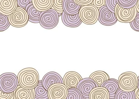Abstract spiral seamless background with frame Illustrazione stock