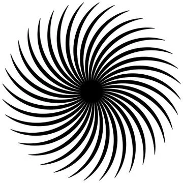 Abstract spiral shape, spiral, vortex element. Abstract radial, concentric el Stock Illustration
