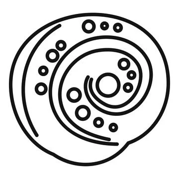 Abstract spiral shell line drawing icon design Stock Illustration