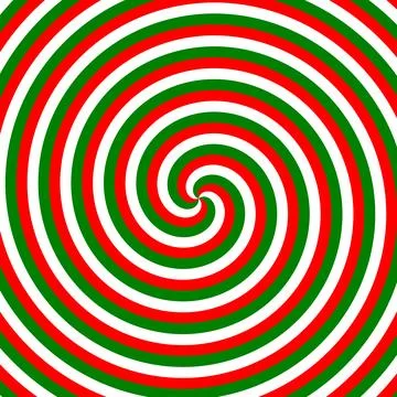 Abstract spiral swirl pattern in red and green colors Illustrazione stock