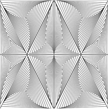 Abstract spiral of triangle and mirror image Stock Illustration