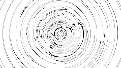 Abstract spiral vortex pattern in black and white. Hypnotic circular design.. Stock Illustration