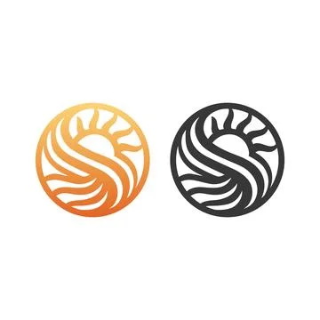 Abstract Spiral Wave Creative Brand Logo Stock Illustration