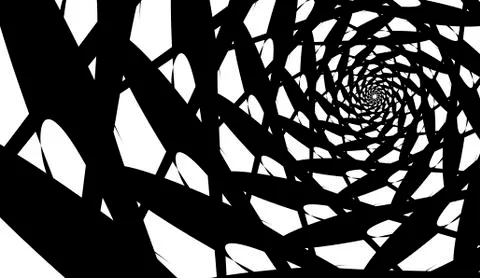 Abstract spiral on a white background object Illustrazione stock