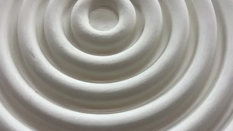 Abstract Spiral White Plaster Wall, Push-In Architectural Texture Видео 333049970