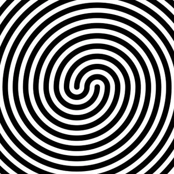 Abstract spirally background, pattern. Monochrome vector art. Stockillustratie