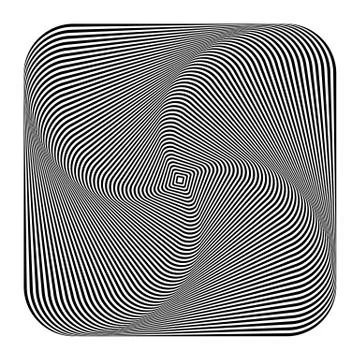 Abstract spirally, inward rotating square. Vortex, spiral geometric pattern m Stock Illustration