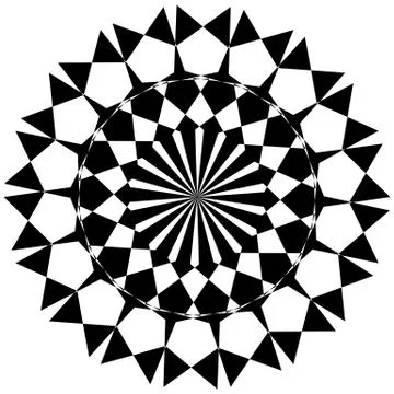 Abstract spirally, twirly shape isolated on white. Monochrome vector element. Stock Illustration